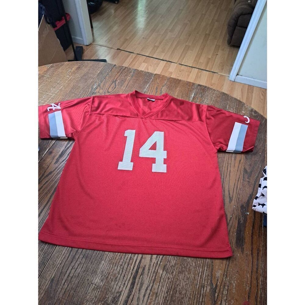 Men’s XL Alabama Crimson Tide #14 Jersey Shirt Pro Edge Knights Apparel Red Gray
